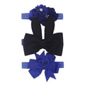 New 3pcs/lot Kids Baby Girls Floral Headband Chiffon Ribbon Bowknot Hair Accessories Hairband Set Elastic Children Kids Headwear