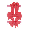 New 3pcs/lot Kids Baby Girls Floral Headband Chiffon Ribbon Bowknot Hair Accessories Hairband Set Elastic Children Kids Headwear