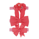 New 3pcs/lot Kids Baby Girls Floral Headband Chiffon Ribbon Bowknot Hair Accessories Hairband Set Elastic Children Kids Headwear