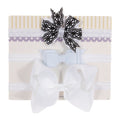 New 3pcs/lot Kids Baby Girls Floral Headband Chiffon Ribbon Bowknot Hair Accessories Hairband Set Elastic Children Kids Headwear