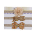 New 3pcs/lot Kids Baby Girls Floral Headband Chiffon Ribbon Bowknot Hair Accessories Hairband Set Elastic Children Kids Headwear