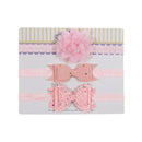 New 3pcs/lot Kids Baby Girls Floral Headband Chiffon Ribbon Bowknot Hair Accessories Hairband Set Elastic Children Kids Headwear
