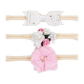 New 3pcs/lot Kids Baby Girls Floral Headband Chiffon Ribbon Bowknot Hair Accessories Hairband Set Elastic Children Kids Headwear