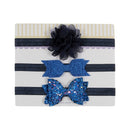 New 3pcs/lot Kids Baby Girls Floral Headband Chiffon Ribbon Bowknot Hair Accessories Hairband Set Elastic Children Kids Headwear