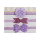 New 3pcs/lot Kids Baby Girls Floral Headband Chiffon Ribbon Bowknot Hair Accessories Hairband Set Elastic Children Kids Headwear