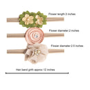 New 3pcs/lot Kids Baby Girls Floral Headband Chiffon Ribbon Bowknot Hair Accessories Hairband Set Elastic Children Kids Headwear