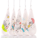 Happyflute 100% Cotton Square Face Towel 5piece/set Muslin Baby Stuff for Newborns Gauze Baby Wipes Wash Cloths