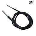 1PCS DS1820 Stainless steel package Waterproof DS18b20 temperature probe temperature sensor 18B20 For Arduino