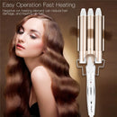 Anion Triple Barrel Hair Curling Wand Ceramic Triple Barrel Curling Iron Hair Curler Roller Corrugation Hair Waver Styling Tools