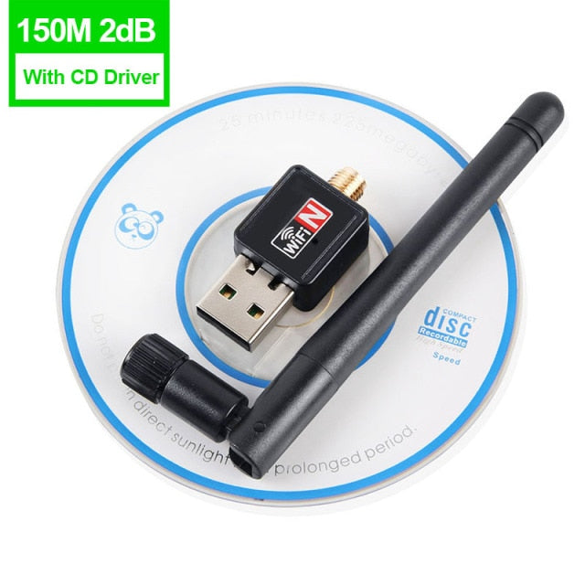 USB WiFi Adapter Ralink Wi-Fi Antenna Lan USB Ethernet 150M 2dB PC WiFi Dongle Wireless Notework Card USB Wi Fi Receiver