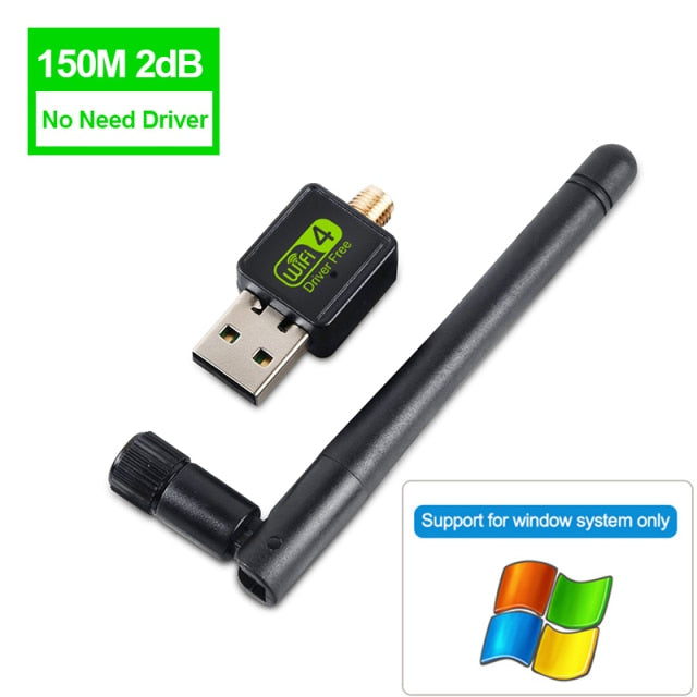 USB WiFi Adapter Ralink Wi-Fi Antenna Lan USB Ethernet 150M 2dB PC WiFi Dongle Wireless Notework Card USB Wi Fi Receiver