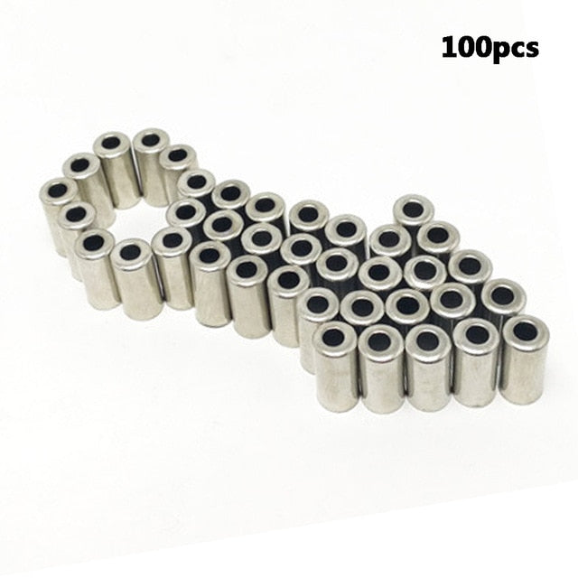 50/100Pcs/Lot Silver Bicycle Mountain Bike Riding Parts Shifter Cycling Accessories Cord End Covers Brake Line Cap Cable Caps