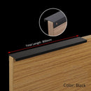 KAK Black Silver Hidden Cabinet Handles Zinc Alloy Kitchen Cupboard Pulls Drawer Knobs Bedroom Door Furniture Handle Hardware