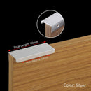 KAK Black Silver Hidden Cabinet Handles Zinc Alloy Kitchen Cupboard Pulls Drawer Knobs Bedroom Door Furniture Handle Hardware