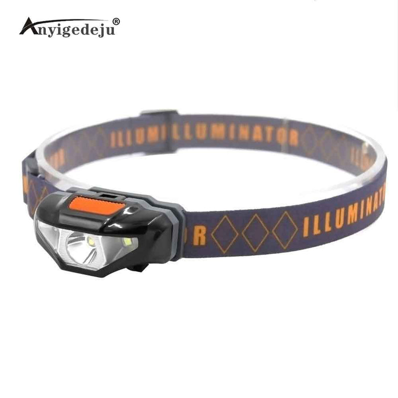 ANYIGEDEJU Mini Head Lamp 3 Modes Waterproof COB LED Flashlight Headlight Headlamp Torch Lanterna with Headband Use AA Battery