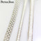 1 yard white pearl rhinestone hot fix tape ribbon glass crystal rhinestone decoration iron on shoes clothing accessories TR020