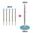 2/6/10/PCS GENKKY Ballpoint Pen Metal Materiall Press Style Ball Pens For School Office Writing Point 0.7mm Ink Color Black Blue