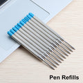 2/6/10/PCS GENKKY Ballpoint Pen Metal Materiall Press Style Ball Pens For School Office Writing Point 0.7mm Ink Color Black Blue