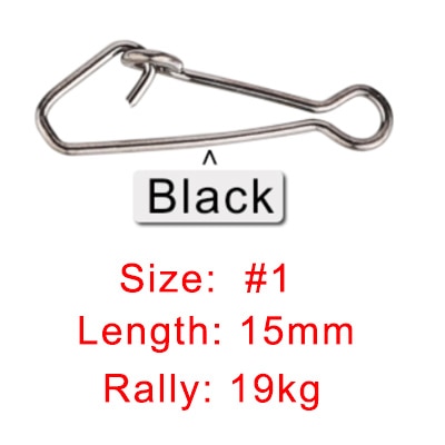 JACKFISH Fishing Connector 50pcs/lot Stainless Steel Fishing swivels Snaps Fishing Hook Sea Ocean Swivel Rolling Snap