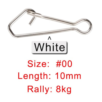 JACKFISH Fishing Connector 50pcs/lot Stainless Steel Fishing swivels Snaps Fishing Hook Sea Ocean Swivel Rolling Snap