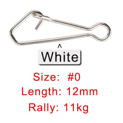 JACKFISH Fishing Connector 50pcs/lot Stainless Steel Fishing swivels Snaps Fishing Hook Sea Ocean Swivel Rolling Snap