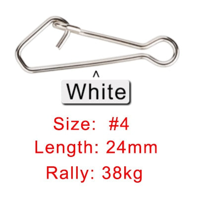 JACKFISH Fishing Connector 50pcs/lot Stainless Steel Fishing swivels Snaps Fishing Hook Sea Ocean Swivel Rolling Snap