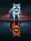 Evershine 5D Diamond Painting Cat Full Square Diamond Embroidery Animals Reflection Pictures Of Rhinestones Mosaic Home Decor