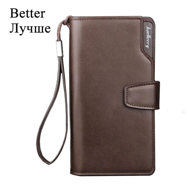 Baellerry Men Wallets Long Style High Quality Card Holder Male Purse Zipper Large Capacity Brand PU Leather Wallet For Men