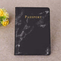 Fashion Women Men Passport Cover Pu Leather Marble Style Travel ID Credit Card Passport Holder Packet Wallet Purse Bags Pouch