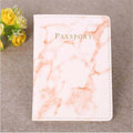 Fashion Women Men Passport Cover Pu Leather Marble Style Travel ID Credit Card Passport Holder Packet Wallet Purse Bags Pouch