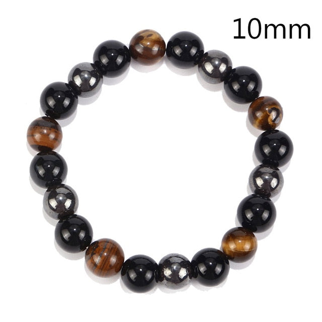 Hot Magnetic Tiger Eye Hematite Stone Bead Couple Bracelet Health Care Magnet Men Women Help Weight Loss Jewelry