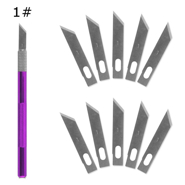 1 Knife Handle with 11 Blade Replacement 1