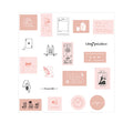 Mohamm 60 Sheets Cartoon Stationery Stickers Release Paper Stickers Scrapbooking Accessories School Supplies Diary Photos Albums