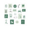 Mohamm 60 Sheets Cartoon Stationery Stickers Release Paper Stickers Scrapbooking Accessories School Supplies Diary Photos Albums