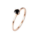 KNOCK Single Fine Ring Titanium Steel Material Inlaid Transparent Black Fashion Trendy Ring for Women Jewelry Gift