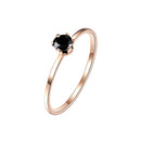 KNOCK Single Fine Ring Titanium Steel Material Inlaid Transparent Black Fashion Trendy Ring for Women Jewelry Gift