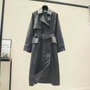 UK Brand new Fashion 2020 Fall /Autumn Casual Double breasted Simple Classic Long Trench coat with belt Chic Female windbreaker