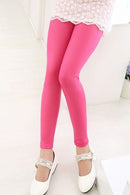 Children's pants leggings Autumn new thin models girls Pu leather popular imitation leather pants Elastic Solid Kids Trousers