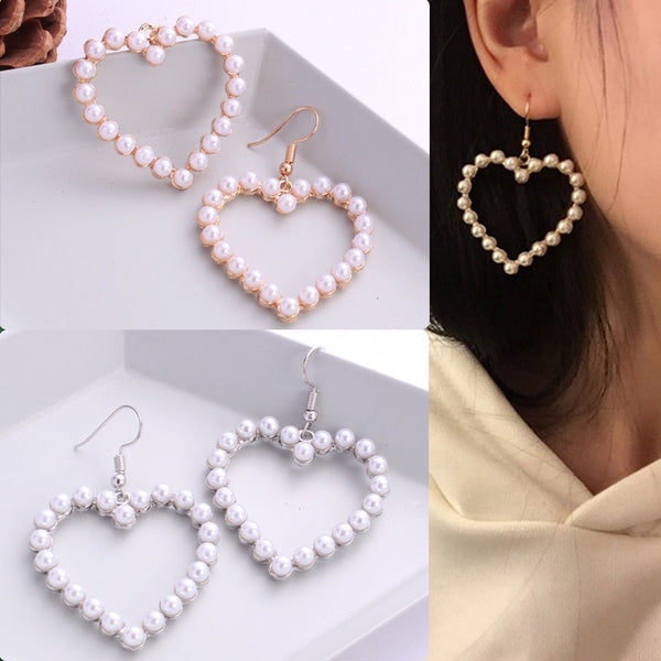 2019 New Summer Lovely Colourful Bow Earrings For Women Geometry Circle Simulated Pearl Earrings Boucle D'oreille Brinco
