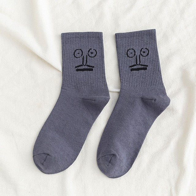 1 Pair Korea Funky Harajuku Trend Women Candy Colors Casual Funny Socks Girl Kawaii Socks Unisex Surprise Mid Women Crew Socks