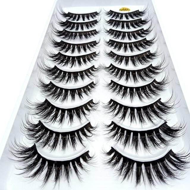 NEW5/10Pairs 3D Faux Mink Eyelashes Natural Thick Long False Eyelashes Dramatic Fake Lashes Makeup Extension Eyelashes maquiagem