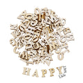 100pcs Wood English Alphabet Decorative Letters Wooden Numbers Mini Wood Ornaments Scrapbooking DIY Art Crafts for Decoration