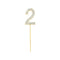 1Pc Glitter Alloy Rhinestone Number Cake Toppers Baby Shower Birthday Decoration Wedding Gold Silver Digital Cakes Dessert Decor