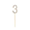 1Pc Glitter Alloy Rhinestone Number Cake Toppers Baby Shower Birthday Decoration Wedding Gold Silver Digital Cakes Dessert Decor