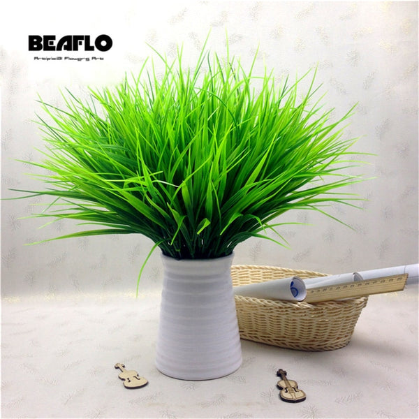 1PC Artificial Plastic 7 Branches Grass Plant Fake Flower Wedding Flower Arrangement Christmas Home Decoration