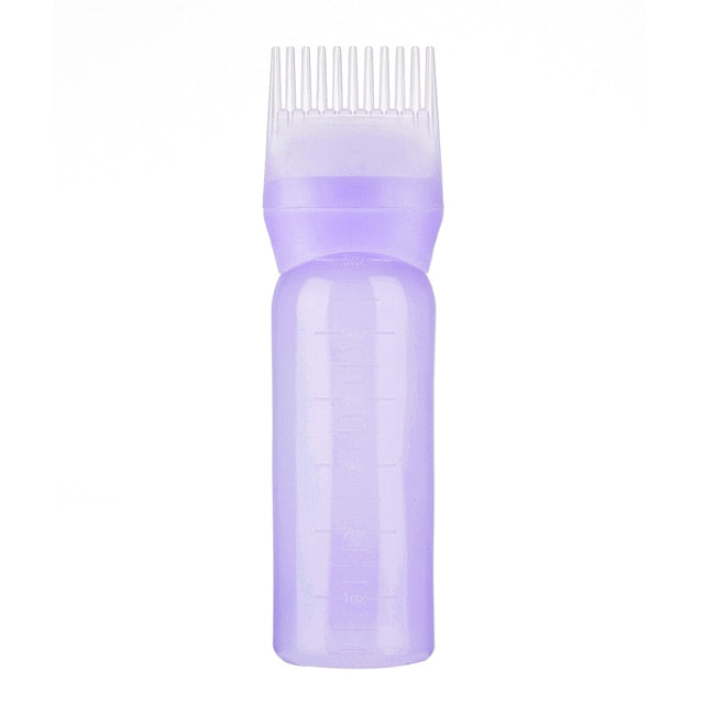 120ml Multicolor Plastic Hair Dye Refillable Bottle Applicator Comb Dispensing Salon Hair Coloring Hairdressing Styling Tool