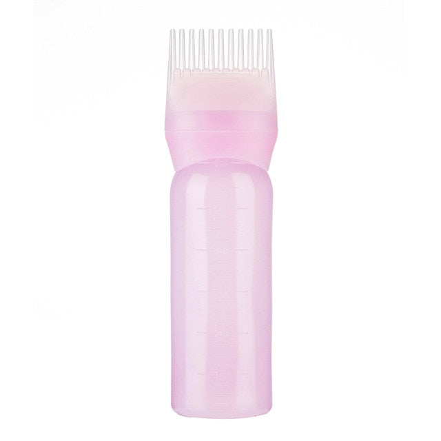 120ml Multicolor Plastic Hair Dye Refillable Bottle Applicator Comb Dispensing Salon Hair Coloring Hairdressing Styling Tool