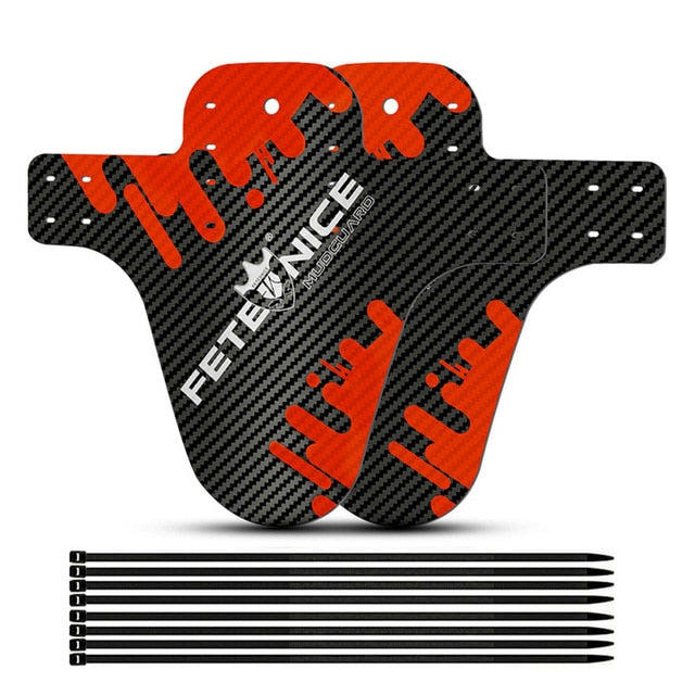 2pcsNew Mountain Bike Accessories Mudguard 3D Carbon Fiber Twill Cycling Mtb Fenders Rear Mud Guard Wings for Road Bicycle Goods