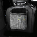 Luxury Diamond Rhinestone Car Storage Bag Organizer Seat Back Holder Multi-Pockets Car Backseat Stowing Tidying for Women