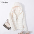 Spring Autumn Women Ultralight Thin Down Jacket White Duck Down Hooded Jackets Warm Winter Coat Parka Female Portable Outwear